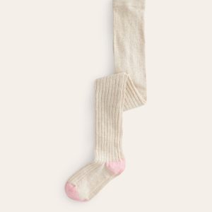 Ribbed Tights-Oatmeal