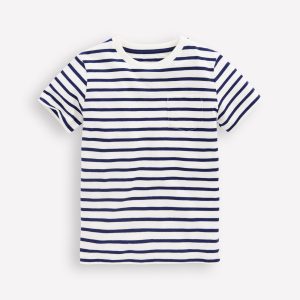 Everyday Short Sleeve T-Shirt-Ivory/College Navy