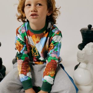 Everyday Printed Sweatshirt-Multi Volcanoes