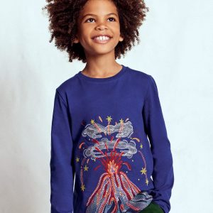 Superstitch Long Sleeve Top-Multi Volcanoes