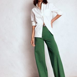 Belgravia Ponte Pants-Hunter Green