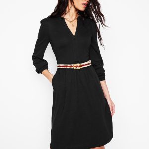 Naomi Relaxed Jersey Dress-Black