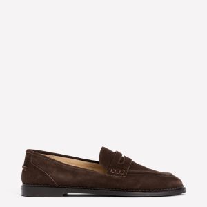 Nya Penny Loafers-Bitter Chocolate Suede