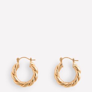 Chunky Twist Hoops-Gold Colour
