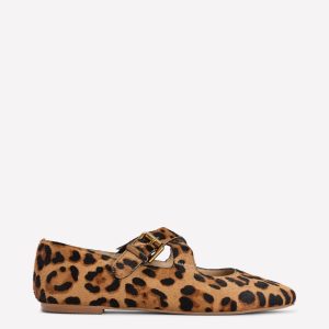 Cross Strap Mary Jane-Classic Leopard