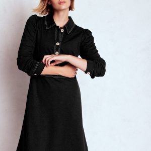 Nicolette Long Sleeve Dress-Black