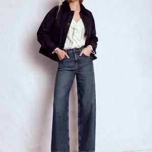 Mid Rise Relaxed Leg Jeans-Dark Vintage