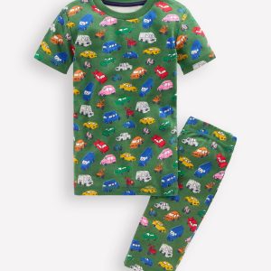 Snug Short John Pajamas-Traffic Jam