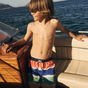 Swim Shorts-Rainbow Tie Dye