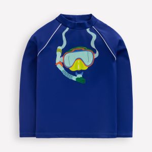 Sun Safe Fun Rash Vest-Sapphire Blue Snorkelling