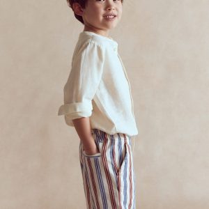 Smart Shorts-Blue and Red Stripe