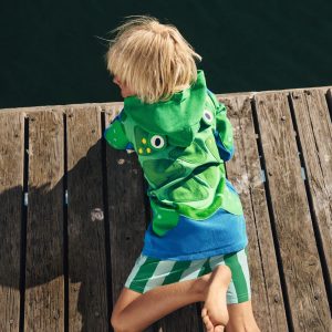 Fun Towelling Zip-up Throw On-Turtle