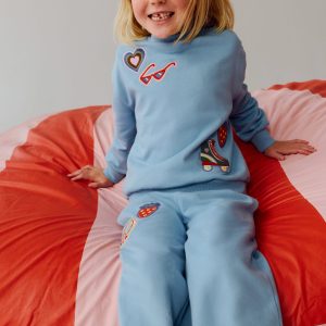 Bobbie Appliqué Sweatpants-Glacier Lake Badges