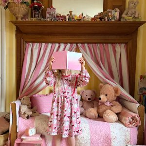 Long Sleeve Ruffle Dress-Bubblegum Pink Favourite Pets