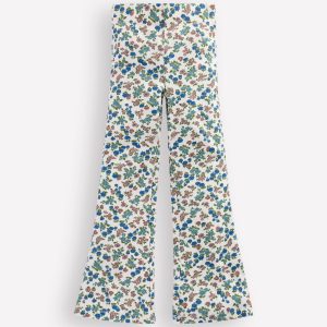 Ribbed Flared Legging-Soft Ivory Floral