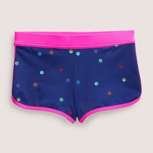 Patterned Swim Shorts-Rainbow Foil Confetti Spot