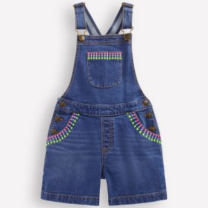 Short Overalls-Mid Vintage Embroidered
