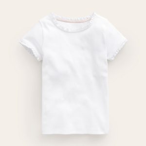 Short Sleeve Ribbed T-shirt-White