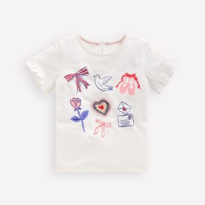 Pretty Frill T-shirt-White Valentines