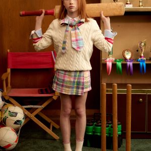 V-neck Cable Sweater-Ecru Marl