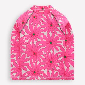 Sunsafe Patterned Rash Vest-Festival Pink Daisy