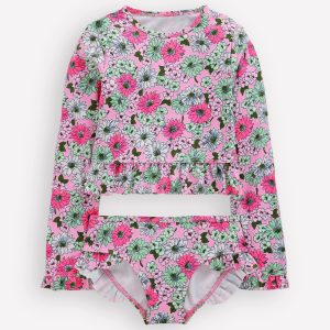 Hem Frill Rash Vest Set-Lilac Chiffon Cornflower