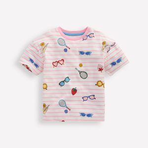 Relaxed Breton T-shirt-Spring Blossom Pink Holiday