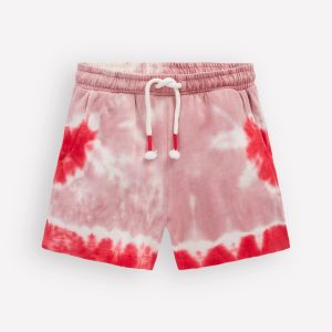 Tie Dye Logo Shorts-Vintage Pink