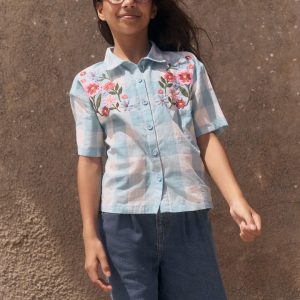 Long Denim Shorts-Mid Vintage Denim