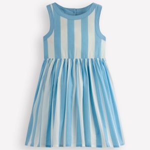 Harlow Logo Dress-Cloud Blue Cherry Stripe