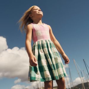 Harper Cross-Back Dress-Gingham Hotchpotch