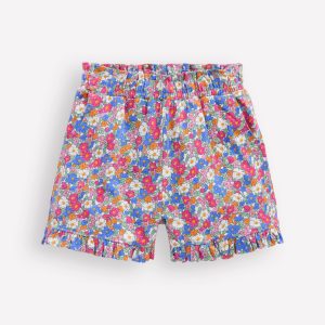 Pretty Jersey Shorts-Festival Pink Nautical Floral