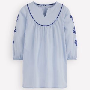 Swim Kaftan-Misty Blue