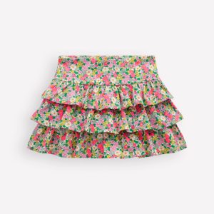 Frill Jersey Skort-Multi Summer Flowerbed