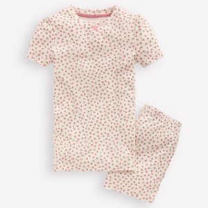 Snug Fit Pointelle Pyjamas-Soft Ivory Floral