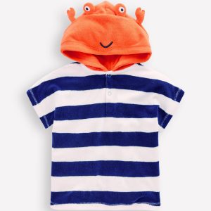 Novelty Towelling Throw-on-Blue Crab