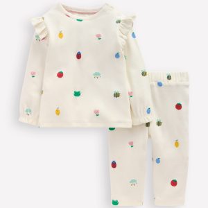 Ribbed Jersey Play Set-Soft Ivory Joyful Spring
