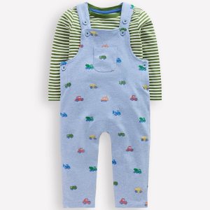 Jersey Overalls Set-Blue Construction