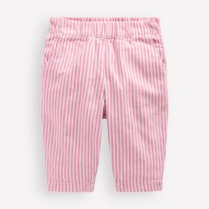 Cotton Pull-on Pants-Pink Stripe