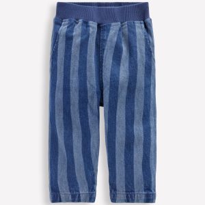 Denim Pull-on Pants-Denim Stripe