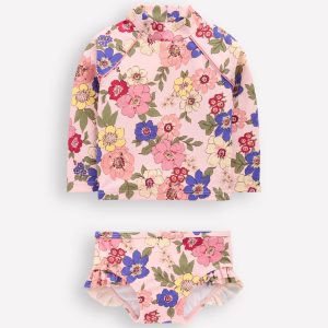 Logo Rash Vest Set-Pink Multi Floral