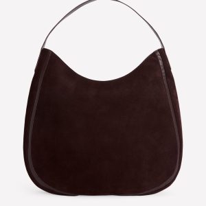 Suede Hobo Bag-Bitter Chocolate