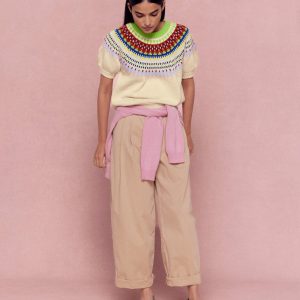 Margot Puff Sleeve T-Shirt-Oatmeal Melange