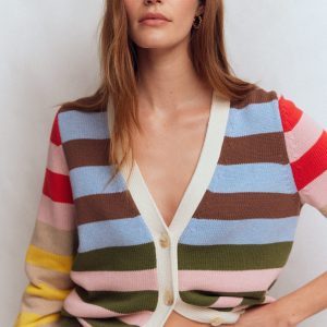 Lucy Relaxed Cotton Cardigan-Multi Hotch