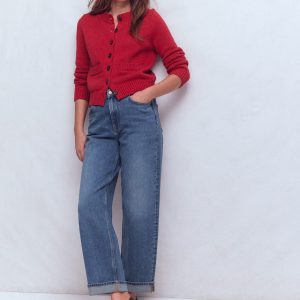 Mid Rise Straight Leg Jeans-Mid Vintage