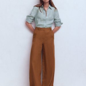 Sienna Linen Shirt-Chambray