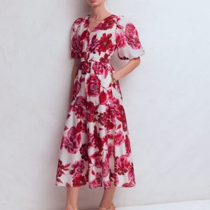 Irene Occasion Dress-Pink Opulent Blossom