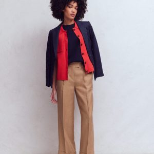 Chiswick Crop Linen Pants-Amphora