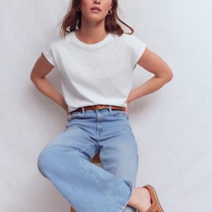 Louisa Slub T-Shirt-White