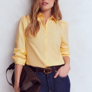 Cara Cotton Shirt-Buttercream